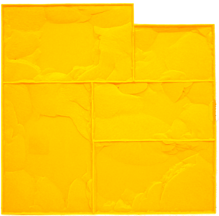 Urethane Mats Ashlar Cut Stone Yellow Texture Mat 24''x24'' with Handle 